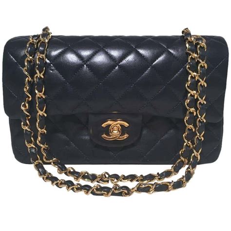 chanel blue beach bag|vintage navy blue chanel bag.